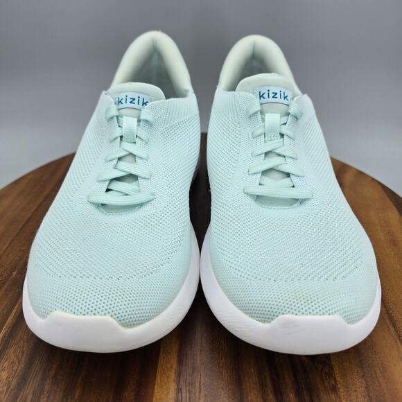 Kizik Athens Shoes Womens 10 Mint Green Knit Hands Free Slip On Lace Up Sneakers - Picture 2 of 9